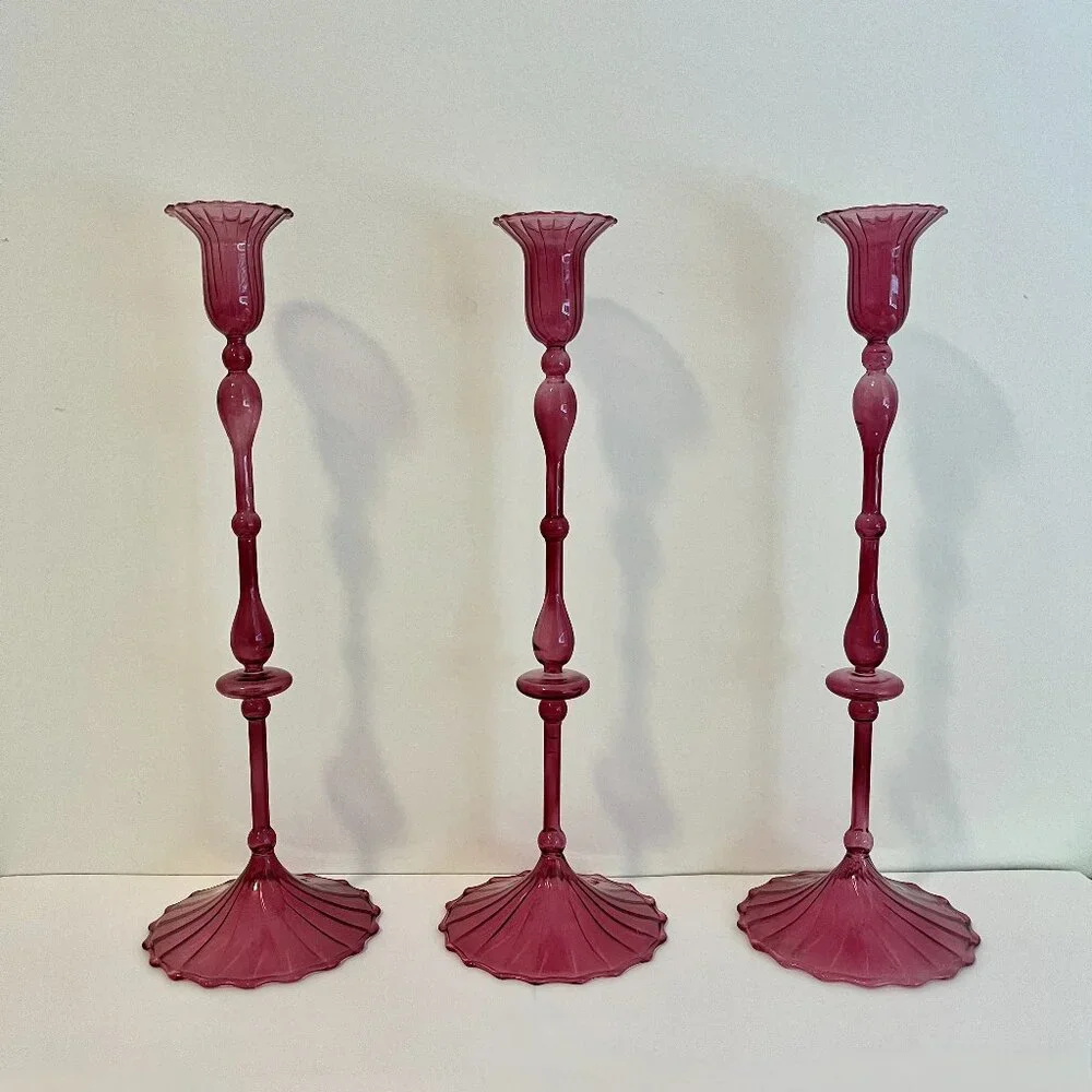 Set of 3 Anthropologie Candle Holders - Picture 1 of 1